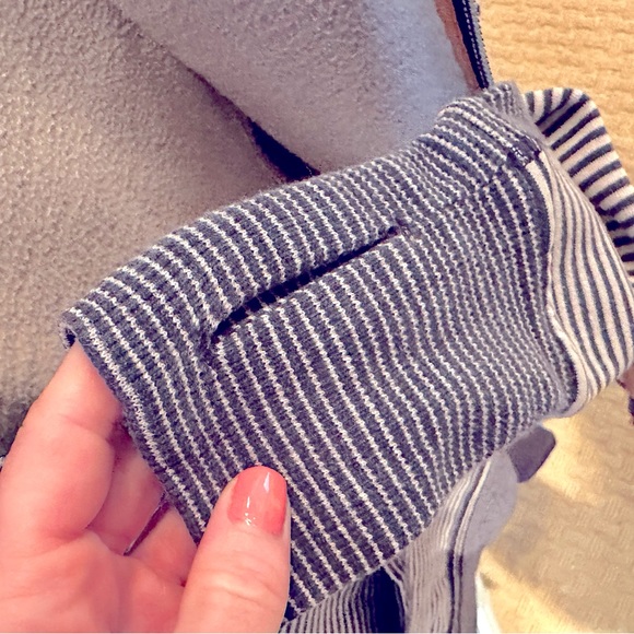 LULULEMON Scuba Hoodie II Striped Cotton Fleece Heathered Inkwell Mojave size 6 - Picture 5 of 5